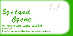 szilard czene business card